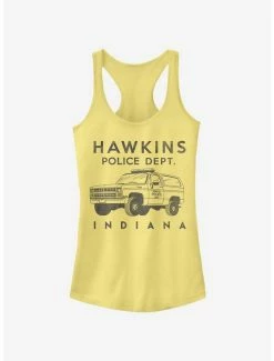 Best deal ✨ Stranger Things Hawkins Police Auto 👧 Girls Tank Top 🛒