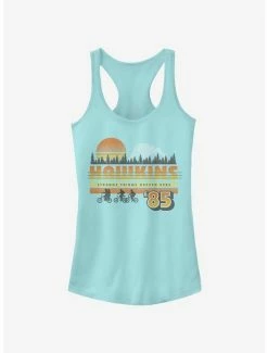 Best Pirce ✔️ Stranger Things Hawkins Vintage Sunset 👧 Girls Tank Top ⭐