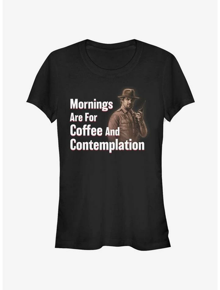 Discount ๐ฅฐ Stranger Things Coffee and Contemplation Chief Hopper ๐ง Girls T-Shirt ๐ 1 Discount ๐ฅฐ Stranger Things Coffee and Contemplation Chief Hopper ๐ง Girls T-Shirt ๐