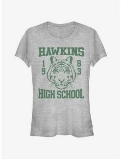 Discount 🛒 Stranger Things Hawkins High Tiger 1983 👧 Girls T-Shirt 😀