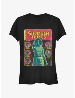 Deals ⭐ Stranger Things Comic Cover 👧 Girls T-Shirt ✔️