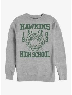 Best deal 🥰 Stranger Things Hawkins High Tiger 1983 Crew Sweatshirt ❤️