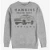 Promo 🥰 Stranger Things Hawkins Police Auto Crew Sweatshirt 🔔