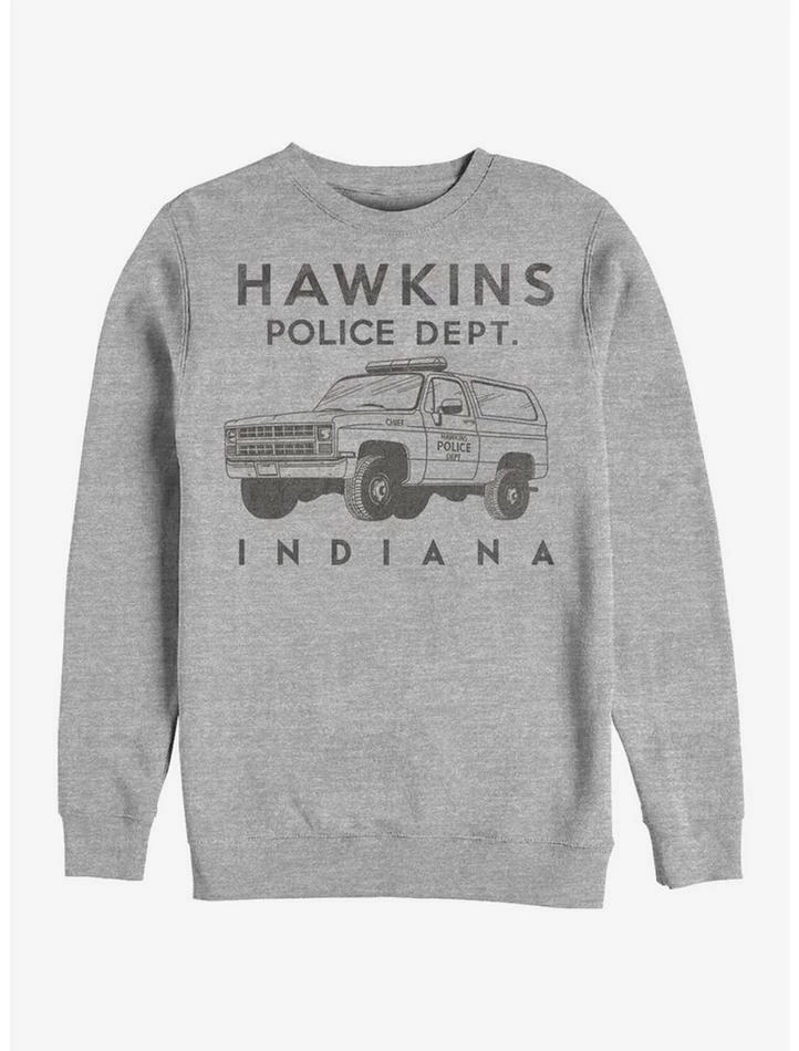 Promo 🥰 Stranger Things Hawkins Police Auto Crew Sweatshirt 🔔 1 Promo 🥰 Stranger Things Hawkins Police Auto Crew Sweatshirt 🔔