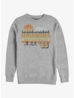 Top 10 😀 Stranger Things Hawkins Vintage Sunset Crew Sweatshirt 🎁