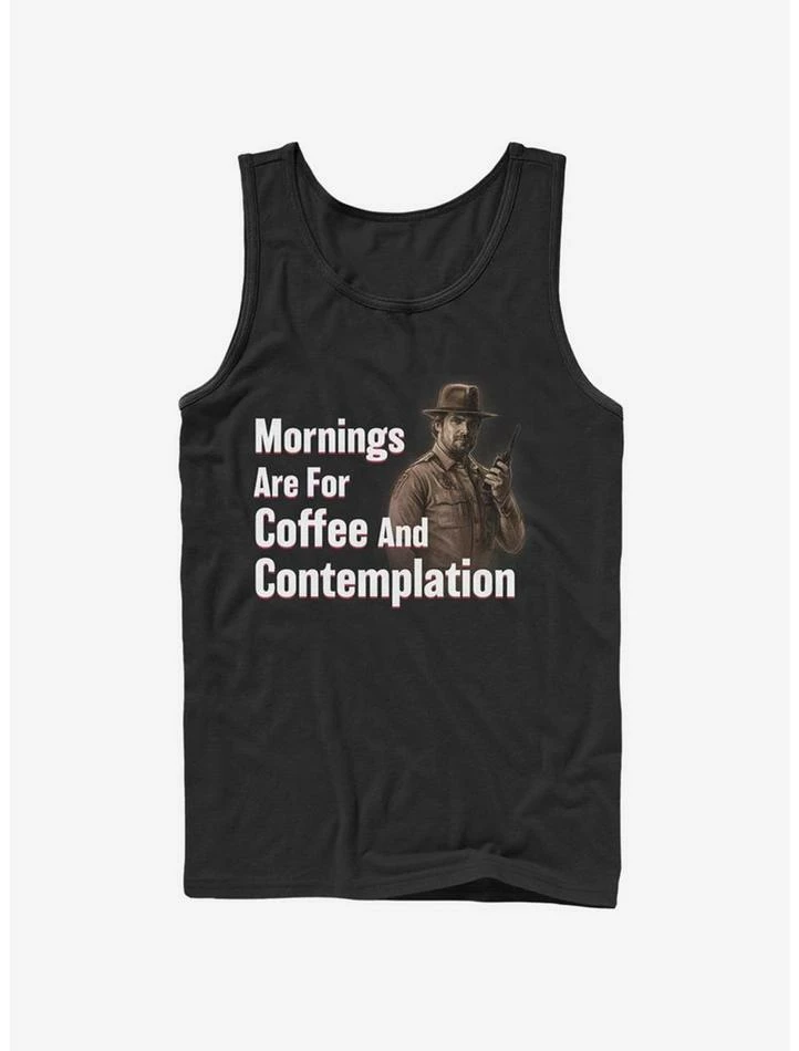 Discount π Stranger Things Coffee and Contemplation Hopper Tank Top β€οΈ 1 Discount π Stranger Things Coffee and Contemplation Hopper Tank Top β€οΈ