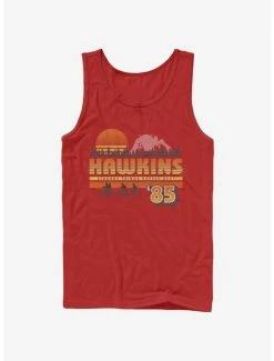 Promo ⭐ Stranger Things Hawkins Vintage Sunset Tank Top 👏