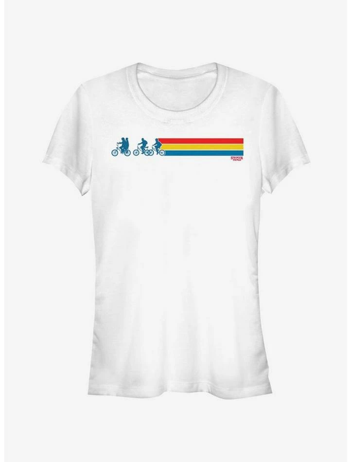 Best deal π Stranger Things Bikes and Stripes π§ Girls T-Shirt π€© 1 Best deal π Stranger Things Bikes and Stripes π§ Girls T-Shirt π€©