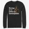 Best Pirce 👏 Stranger Things Coffee and Contemplation Hopper Long-Sleeve T-Shirt ❤️