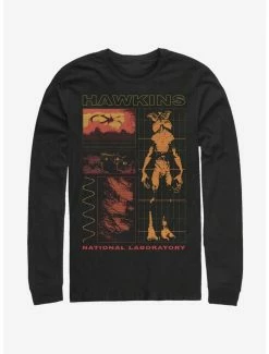 Coupon 🔔 Stranger Things Hawkins Lab Demogorgon Long-Sleeve T-Shirt 😉