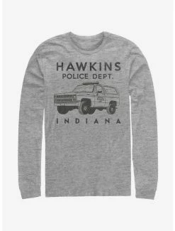 Hot Sale 🥰 Stranger Things Hawkins Police Auto Long-Sleeve T-Shirt 🔥