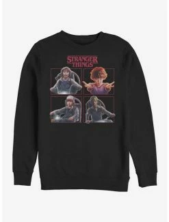 Buy 👍 Stranger Things Cast Box Up Crew Sweatshirt 🥰