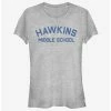 Deals 👍 Stranger Things Hawkins Mid School 👧 Girls T-Shirt 😍