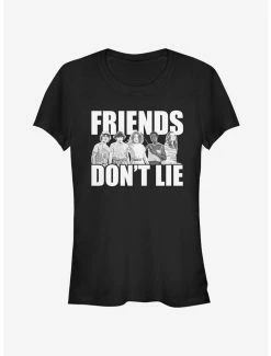 Outlet ❤️ Stranger Things Cast Friends Don't Lie 👧 Girls T-Shirt 😀