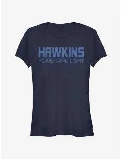 Top 10 ✔️ Stranger Things Hawkins Power And Light 👧 Girls T-Shirt 👍