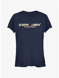 Discount 🛒 Stranger Things Scoops Ahoy 👧 Girls T-Shirt 👏