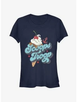 Outlet ✔️ Stranger Things Scoops Troop Ice Cream 👧 Girls T-Shirt 🥰