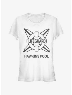 Flash Sale 🔥 Stranger Things Hawkins Pool Lifeguard 👧 Girls T-Shirt 🎉