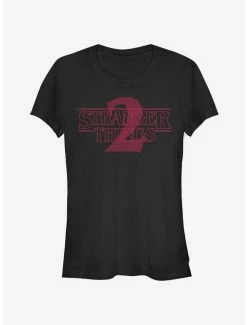 Brand new 😉 Stranger Things Stranger Two Opacity Logo 👧 Girls T-Shirt 🎉