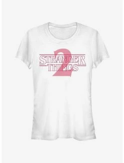 Hot Sale ⭐ Stranger Things Stranger Two Opacity Logo 👧 Girls T-Shirt ✨