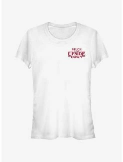 Cheapest ❤️ Stranger Things Upside Down Pocket 👧 Girls T-Shirt 🔔