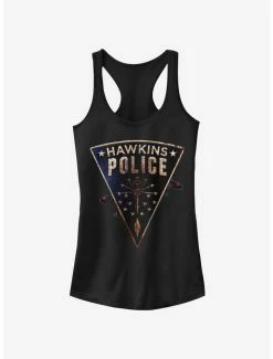 Brand new ❤️ Stranger Things Hawkins Police Rats 👧 Girls Tank 👏
