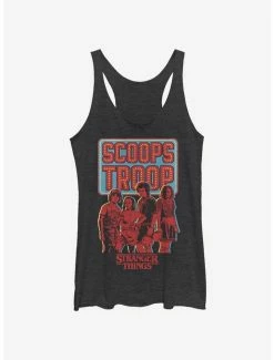 Cheap 👍 Stranger Things Scoops Troop In Red 👧 Girls Tank Top 🥰