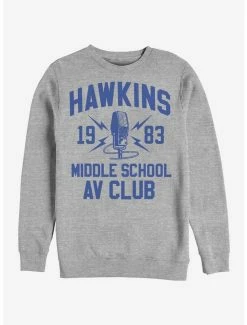 Best reviews of ✔️ Stranger Things Hawkins A.V. Club Crew Sweatshirt 🛒