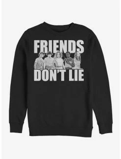 Promo 😍 Stranger Things Cast Friends Don't Lie Crew Sweatshirt ⭐