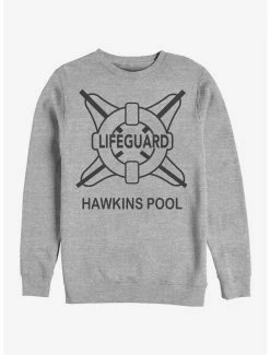 Brand new 😀 Stranger Things Hawkins Pool Lifeguard Crew Sweatshirt ❤️