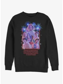 Wholesale 🎉 Stranger Things Group Fireworks Crew Sweatshirt ✨
