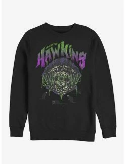 Hot Sale 🧨 Stranger Things Welcome To Hawkins Crew Sweatshirt 👏
