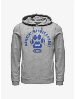 Hot Sale ❤️ Stranger Things Hawkins Cubs Paw Emblem Hoodie 🤩