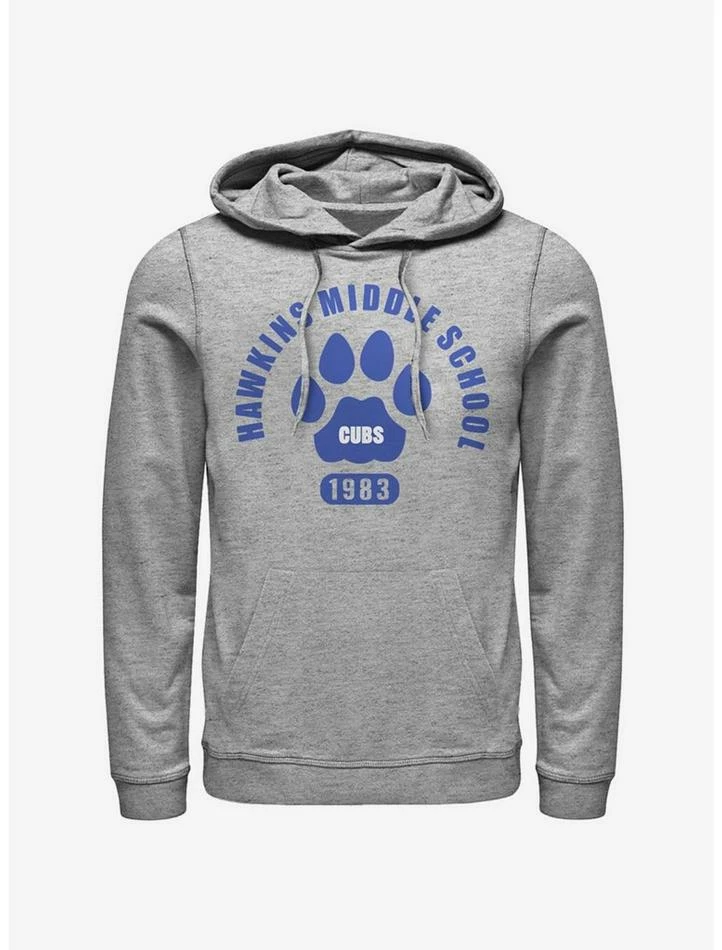 Hot Sale ❤️ Stranger Things Hawkins Cubs Paw Emblem Hoodie 🤩 1 Hot Sale ❤️ Stranger Things Hawkins Cubs Paw Emblem Hoodie 🤩