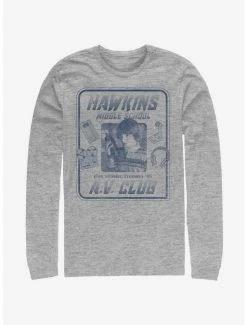 Best Pirce 🎉 Stranger Things Mike Hawkins A.V. President Long-Sleeve T-Shirt 😀