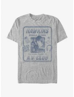 Outlet ✔️ Stranger Things Mike Hawkins A.V. President T-Shirt 😀