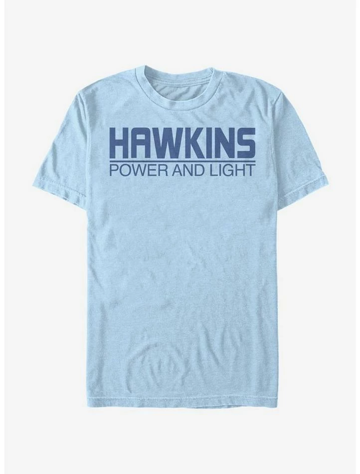 Cheapest โ Stranger Things Hawkins Power And Light T-Shirt ๐ 1 Cheapest โ Stranger Things Hawkins Power And Light T-Shirt ๐