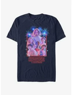 Top 10 ✨ Stranger Things Group Fireworks T-Shirt 🔔