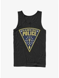 Best Pirce ⌛ Stranger Things Hawkins Police Seal Tank 💯