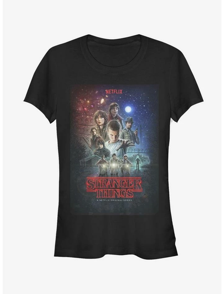 Top 10 ๐ Stranger Things Classic Illustrated Poster ๐ง Girls T-Shirt ๐ 1 Top 10 ๐ Stranger Things Classic Illustrated Poster ๐ง Girls T-Shirt ๐