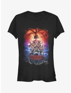 Budget ⌛ Stranger Things Group Pumpkins Poster 👧 Girls T-Shirt ✨