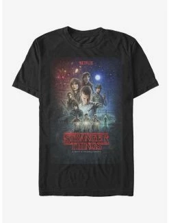 Wholesale 😀 Stranger Things Classic Illustrated Poster T-Shirt 🛒