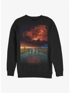 Best Pirce 😀 Stranger Things Demogorgon Cloud Poster Crew Sweatshirt 🤩