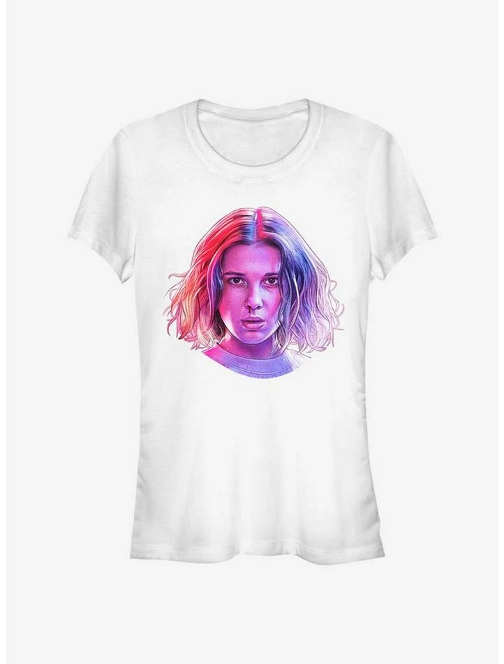 Cheap π Stranger Things Eleven Neon Face π§ Girls T-Shirt π 1 Cheap π Stranger Things Eleven Neon Face π§ Girls T-Shirt π