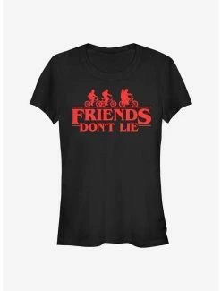 Best Pirce 🎉 Stranger Things Friends Don't Lie 👧 Girls T-Shirt 🧨