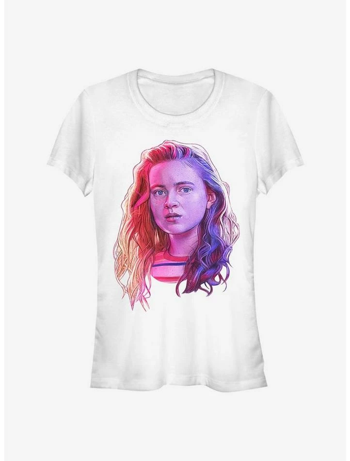 Cheap 𧨠Stranger Things Max Neon Face π§ Girls T-Shirt π― 1 Cheap 𧨠Stranger Things Max Neon Face π§ Girls T-Shirt π―