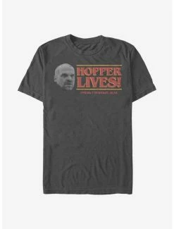 Promo 🧨 Extra Soft Stranger Things Hopper Lives! T-Shirt 🎉