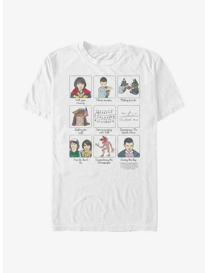 New 😍 Extra Soft Stranger Things Story Panels T-Shirt 😉 1 New 😍 Extra Soft Stranger Things Story Panels T-Shirt 😉