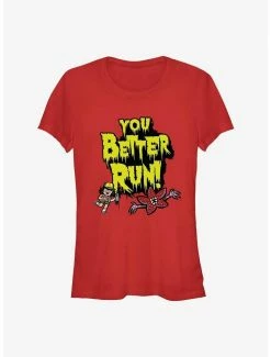 Flash Sale 🧨 Stranger Things Dustin You Better Run 👧 Girls T-Shirt 🎉
