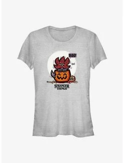 Cheapest 👍 Stranger Things Demodog Jack-O'-Lantern 👧 Girls T-Shirt ❤️